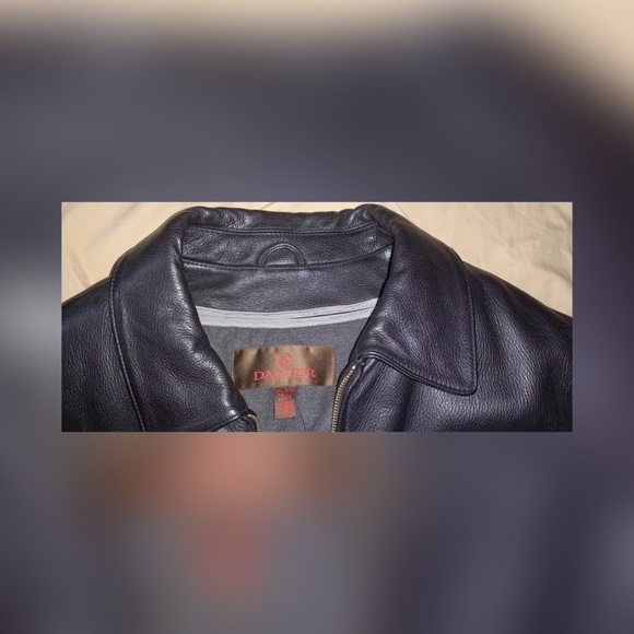 Black Genuine Leather Jacket by Danier! Size XXL - Picture 4 of 9
